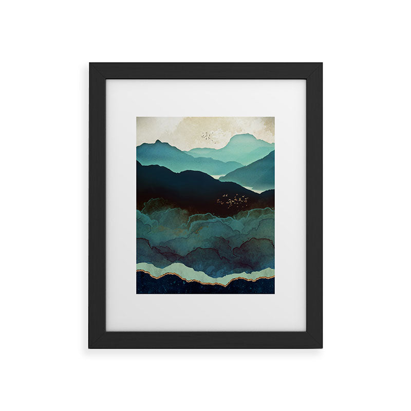 Indigo Mountains Framed Art Print Gallery Image 44