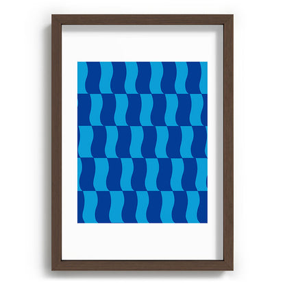 Cobalt Sky Wavy Blocks Framed Art Print Gallery Image 89