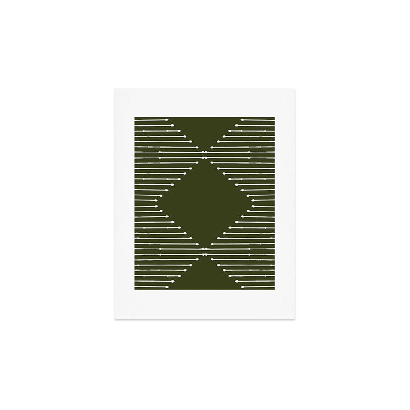 Geo (Olive Green) Art Print Gallery Image 2