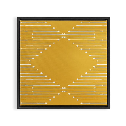 Geo (Yellow) Framed Canvas Print Gallery Image 2