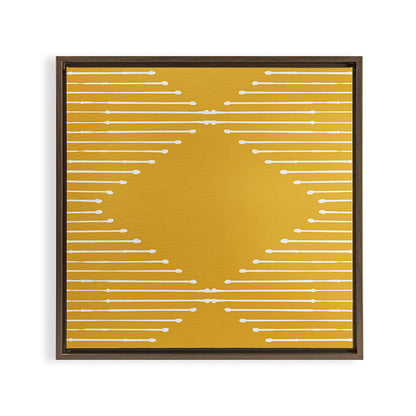 Geo (Yellow) Framed Canvas Print Gallery Image 4