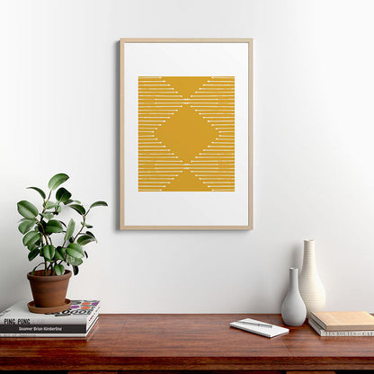 Geo (Yellow) Framed Art Print Gallery Image 12