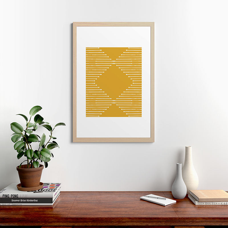 Geo (Yellow) Framed Art Print Gallery Image 28