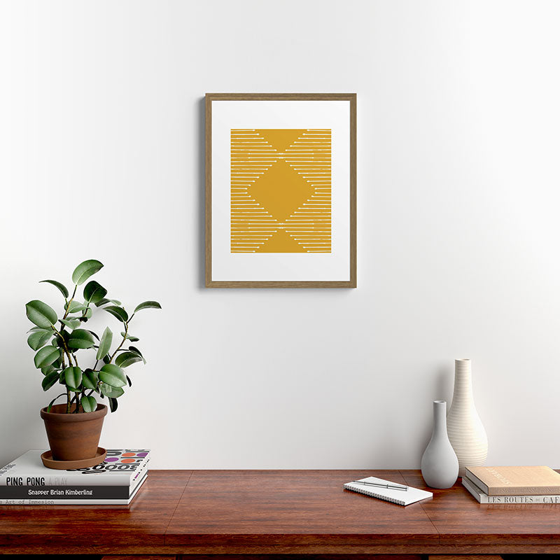 Geo (Yellow) Framed Art Print Gallery Image 7