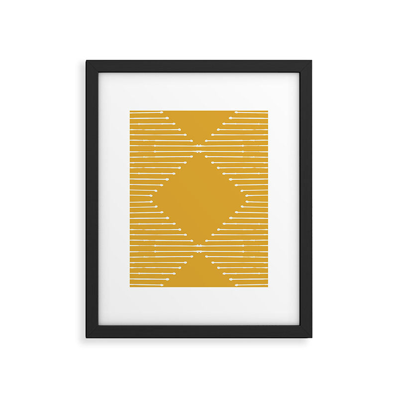 Geo (Yellow) Framed Art Print Gallery Image 2