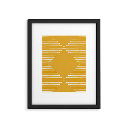 Geo (Yellow) Framed Art Print Gallery Image 2