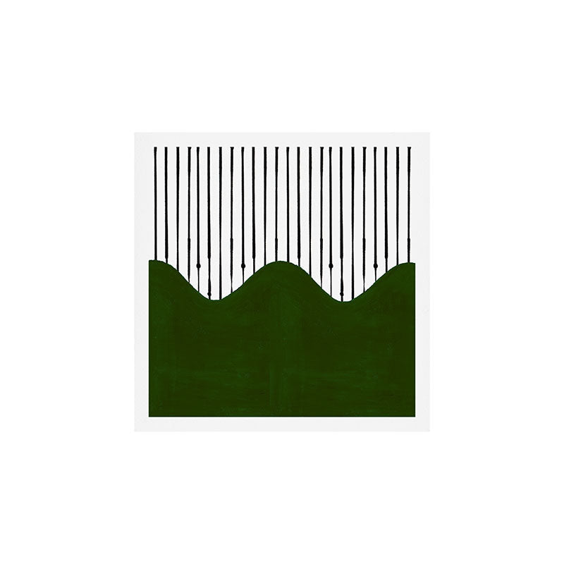 lines and wave (green) Art Print Gallery Image 1