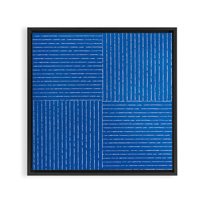 Lines III (Sapphire Blue) Framed Canvas Print Gallery Image 1