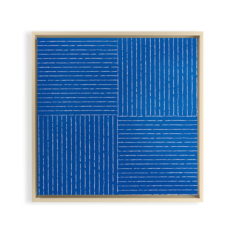 Lines III (Sapphire Blue) Framed Canvas Print Gallery Image 9