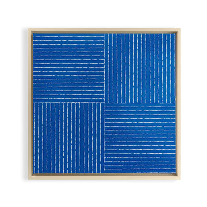 Lines III (Sapphire Blue) Framed Canvas Print Gallery Image 9