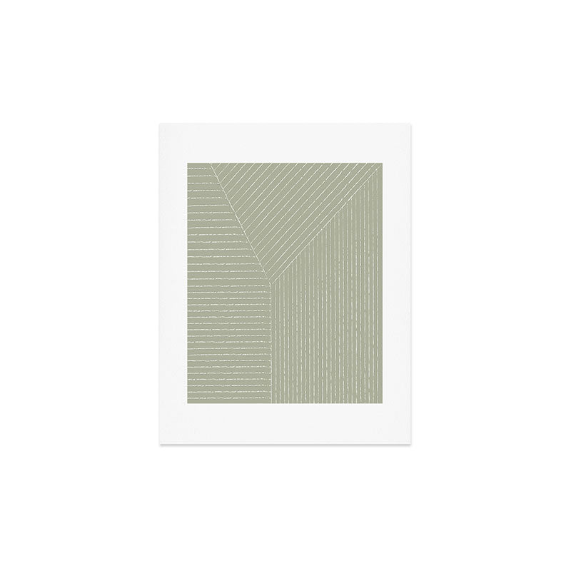 Lines (Linen Sage) Art Print Gallery Image 2