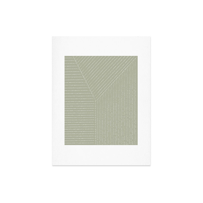 Lines (Linen Sage) Art Print Gallery Image 4