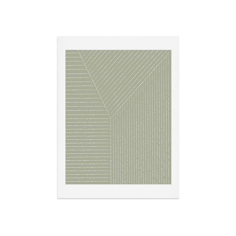 Lines (Linen Sage) Art Print Gallery Image 5