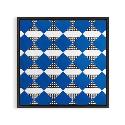 Modern boho (sapphire blue) Framed Canvas Print Gallery Image 1