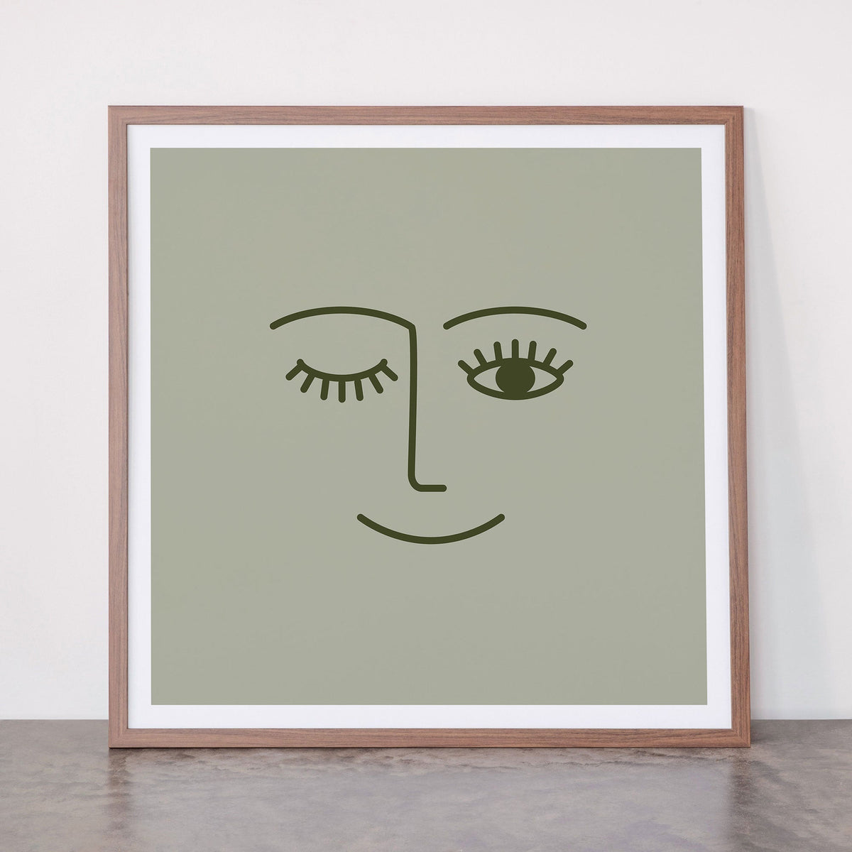 Wink (Green) Framed Art Print Gallery Image 18
