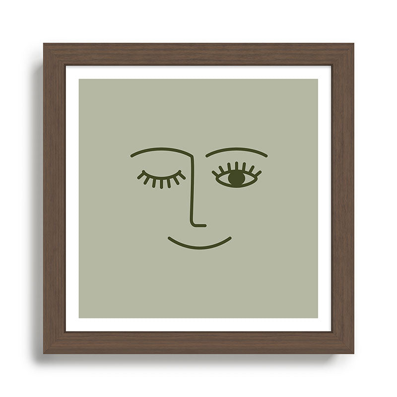 Wink (Green) Framed Art Print Gallery Image 4