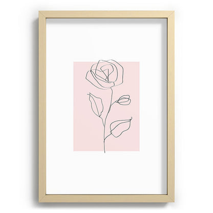 Botanical Line Art, Line Rose, Pink Wall Art, Minimalist Modern Art by Synplus Framed Art Print Gallery Image 71