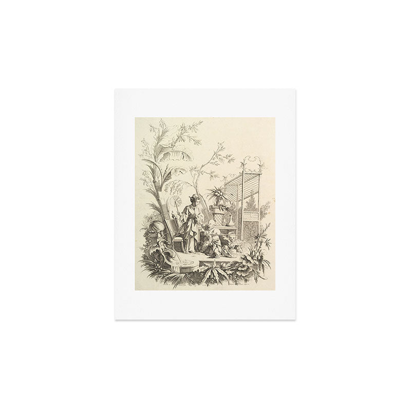 Grisaille Chinoiserie Art Print Gallery Image 2