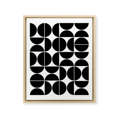 Mid Century Modern Geometric 04 Black Framed Canvas Print Gallery Image 13