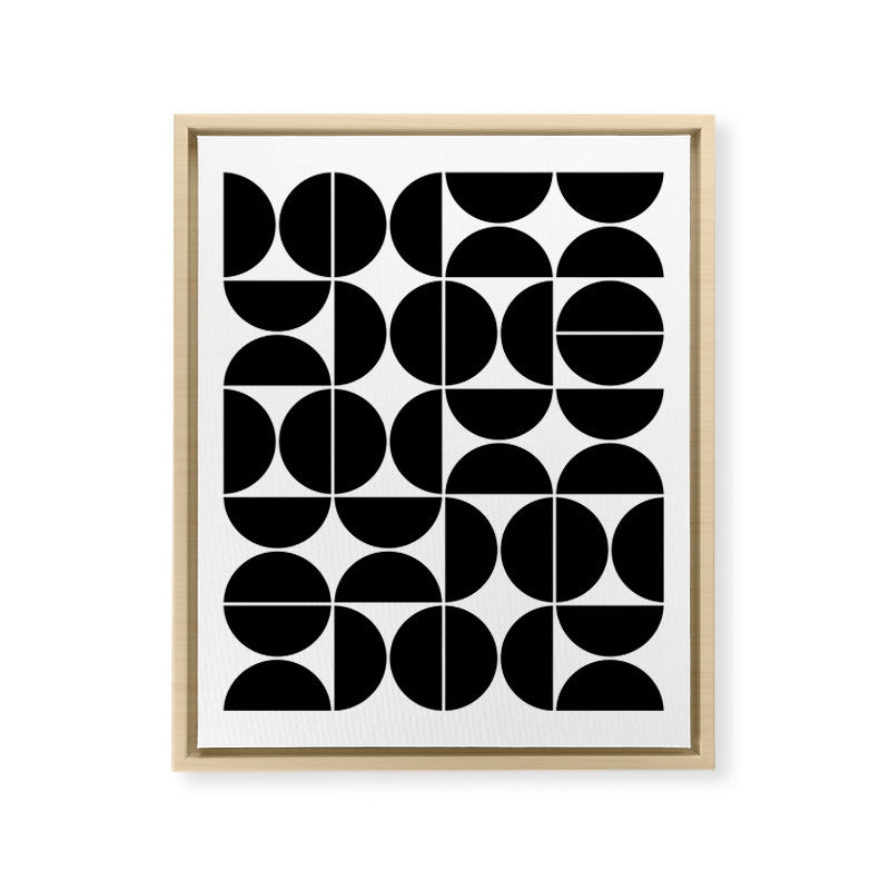 Mid Century Modern Geometric 04 Black Framed Canvas Print Gallery Image 18