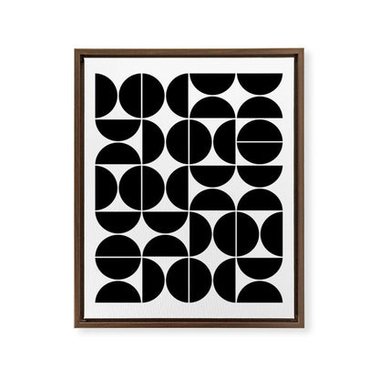 Mid Century Modern Geometric 04 Black Framed Canvas Print Gallery Image 12