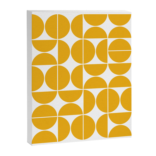 Mid Century Modern Geometric 04 Yellow Canvas Print Gallery Image 2