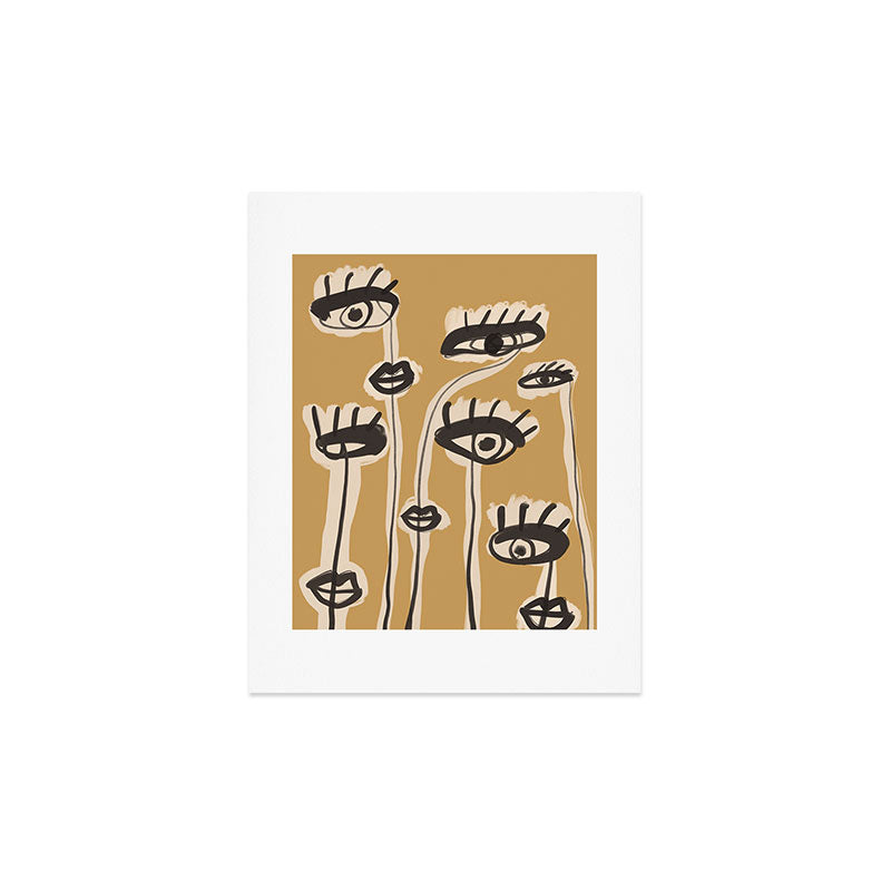 Abstract line art eyes 11 Art Print Gallery Image 3