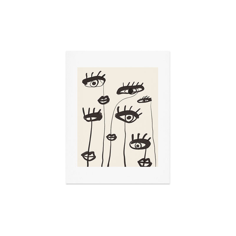 Abstract line art eyes 2 Art Print Gallery Image 3