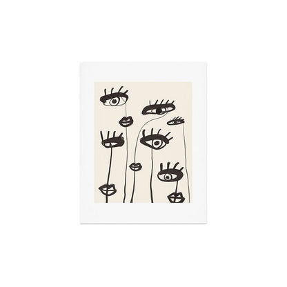 Abstract line art eyes 2 Art Print Gallery Image 3