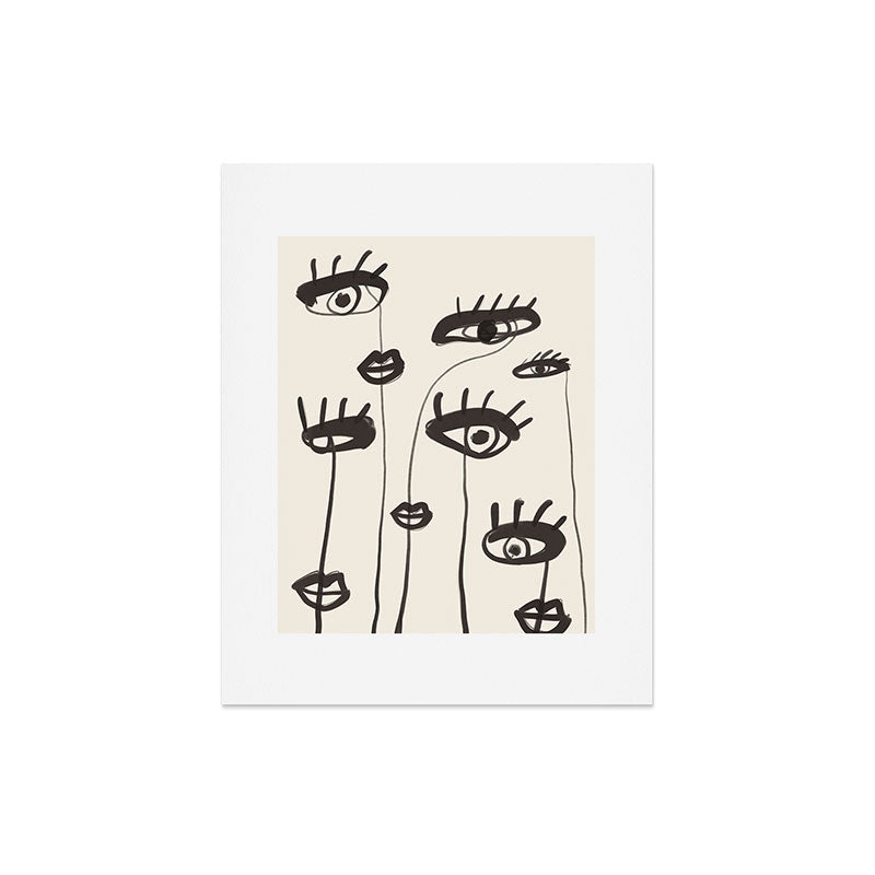 Abstract line art eyes 2 Art Print Gallery Image 5