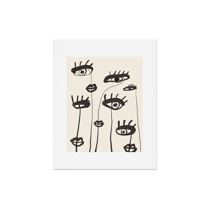 Abstract line art eyes 2 Art Print Gallery Image 4