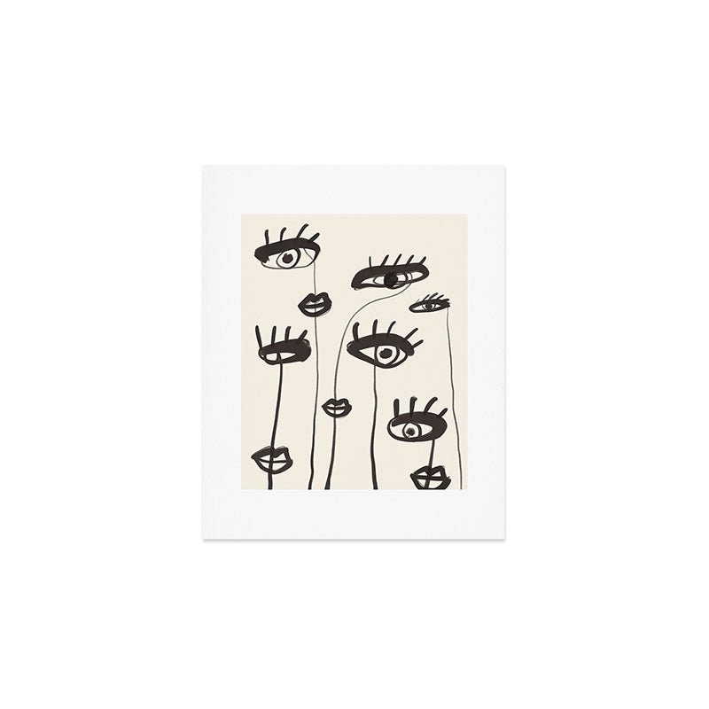 Abstract line art eyes 2 Art Print Gallery Image 1