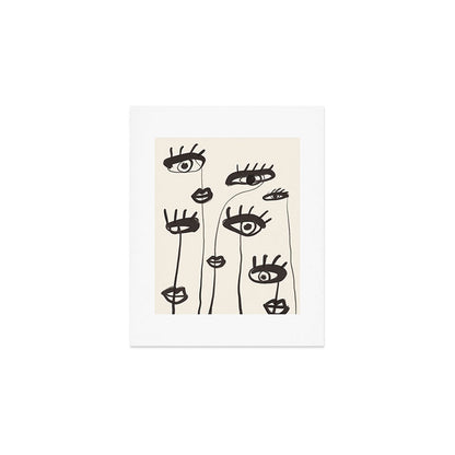 Abstract line art eyes 2 Art Print Gallery Image 1