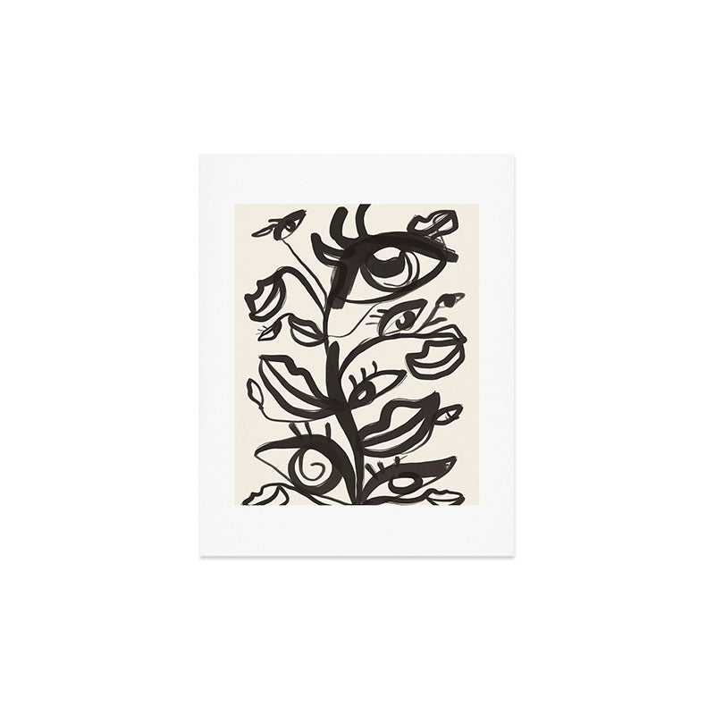 Abstract line art eyes Art Print Gallery Image 2