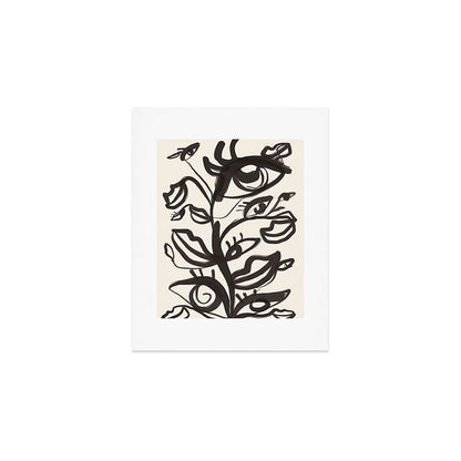 Abstract line art eyes Art Print Gallery Image 1