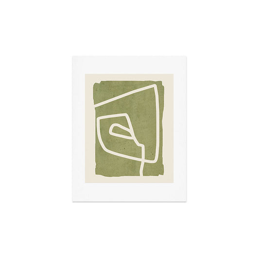abstract minimal 57 Green Art Print Gallery Image 2