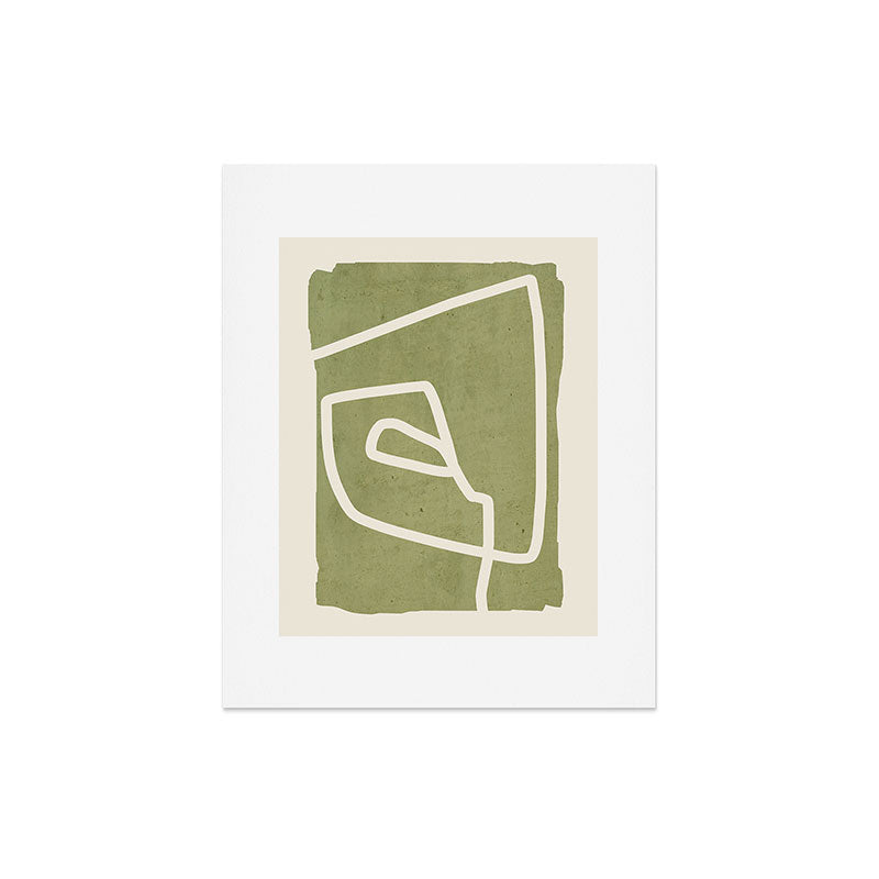 abstract minimal 57 Green Art Print Gallery Image 5