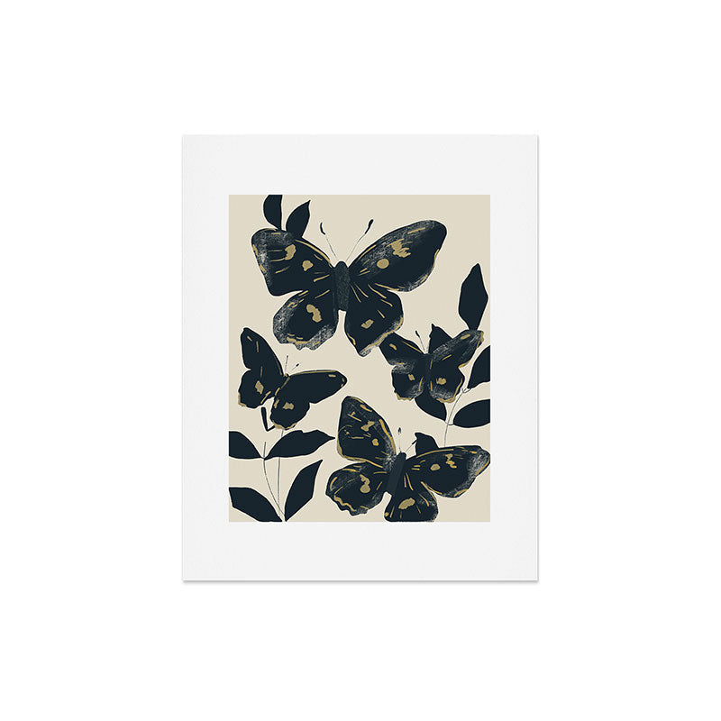Black Butterflies Art Print Gallery Image 5