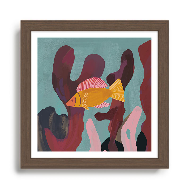 Coral and Fish Framed Art Print Gallery Image 4