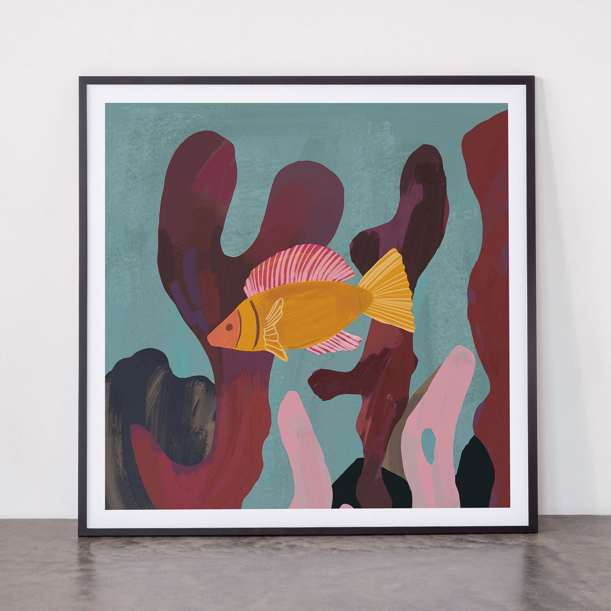 Coral and Fish Framed Art Print Gallery Image 3