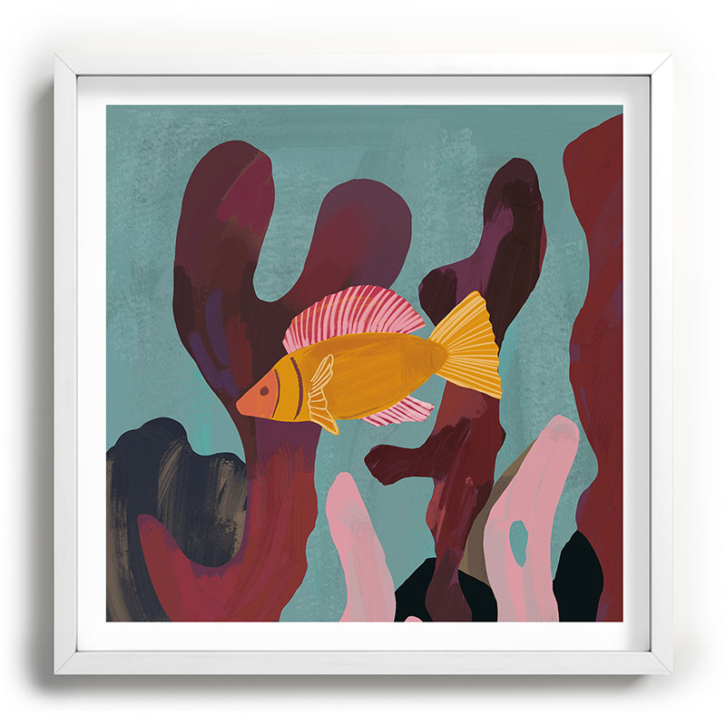 Coral and Fish Framed Art Print Gallery Image 32