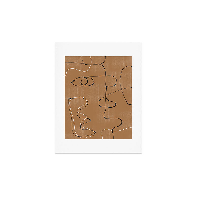 Abstract Face One Line Art Print Gallery Image 2