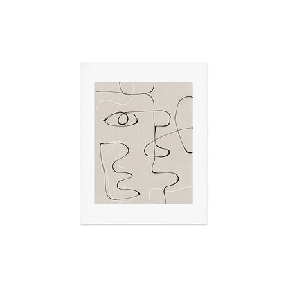 Abstract Line Face Art Art Print Gallery Image 2