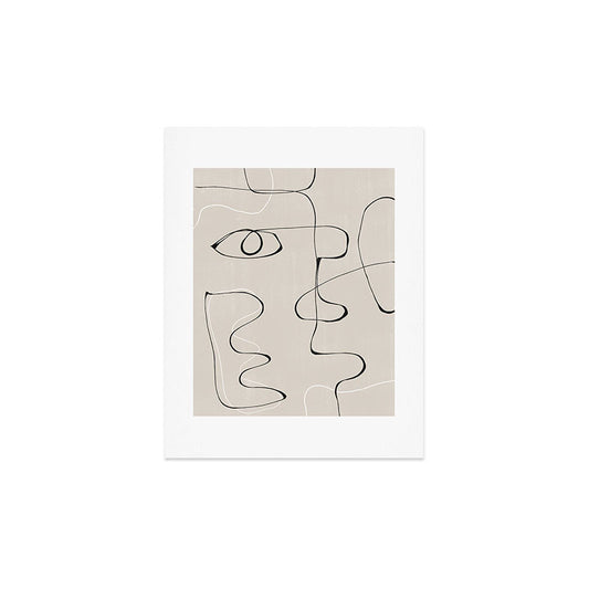 Abstract Line Face Art Art Print Gallery Image 2