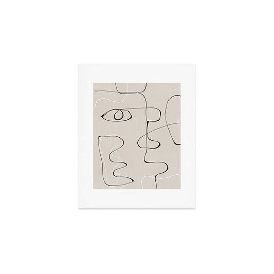 Abstract Line Face Art Art Print Gallery Image 1