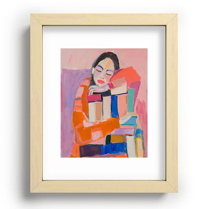 Woman Love for Books Framed Art Print Gallery Image 70
