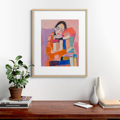 Woman Love for Books Framed Art Print Gallery Image 21