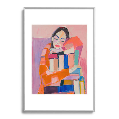 Woman Love for Books Framed Art Print Gallery Image 97
