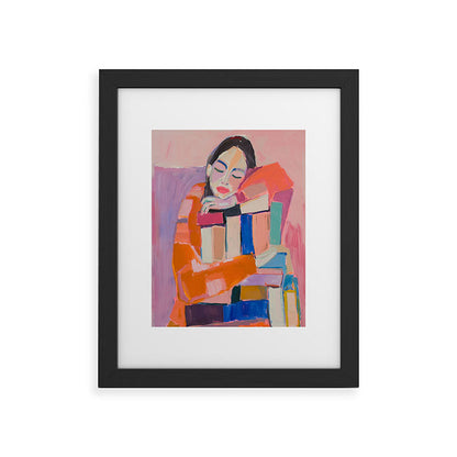 Woman Love for Books Framed Art Print Gallery Image 34
