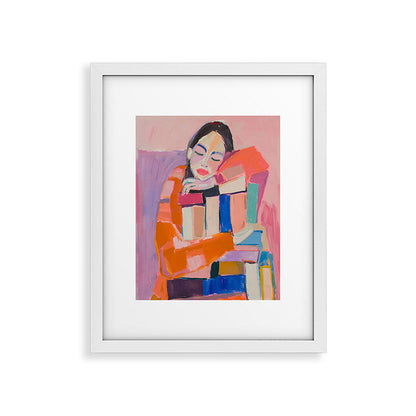 Woman Love for Books Framed Art Print Gallery Image 25